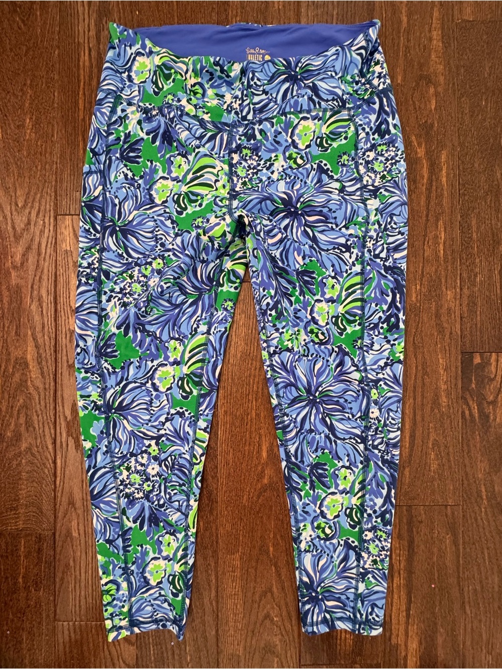 Lilly Pulitzer Sz XXL Weekender HighRise Leggings in Abaco Blue in Turtle Awe
